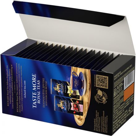 Чай Richard Royal Peach & Mint черный,ароматизированный, 25шт/уп