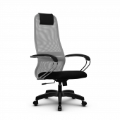 Кресло Метта SU-BK-8 светло-серое/черное Pl