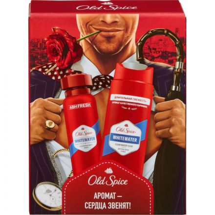 Подарочный набор Old Spice Whitewater дез-спрей 150мл гель д/душа 3в1 250мл