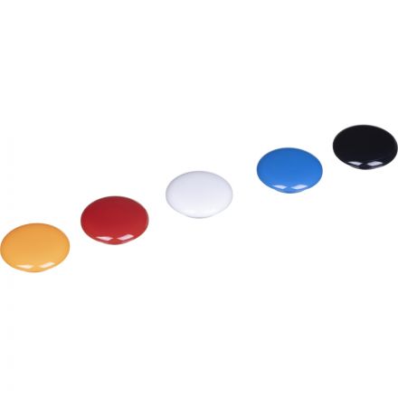 Магнитный держатель для досок Комус 30 мм, 5шт/уп.Бел,черн,син,красн,оранж Магнитный держатель для досок Комус 30 мм, 5шт/уп.Бел,черн,син,красн,оранж