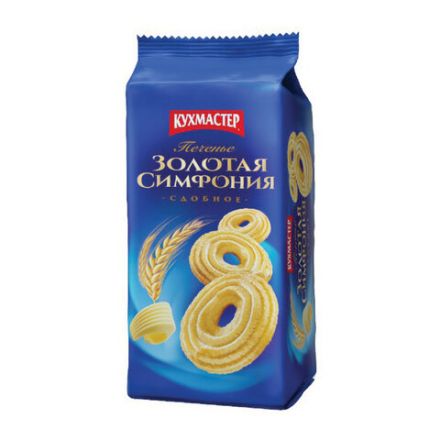 Печенье КУХМАСТЕР "Золотая симфония", сдобное, песочное, 230 г, 203964