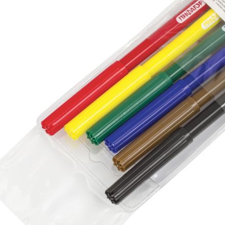 Фломастеры ПИФАГОР "Веселая такса", 6 цветов, вентилируемый колпачок, 151396 Фломастеры ПИФАГОР "Веселая такса", 6 цветов, вентилируемый колпачок, 151396