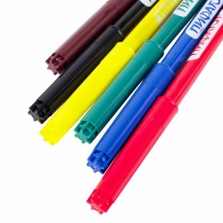 Фломастеры ПИФАГОР "Веселая такса", 6 цветов, вентилируемый колпачок, 151396 Фломастеры ПИФАГОР "Веселая такса", 6 цветов, вентилируемый колпачок, 151396