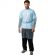 Халат н/с , на завязк, рук.манж, дл.110см, XL, пл 20, голуб, 10 шт/уп