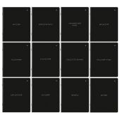 Тетради предметные, КОМПЛЕКТ 12 ПРЕДМЕТОВ, 48 л., матовая ламинация, BRAUBERG, "MINIMAL", 404831