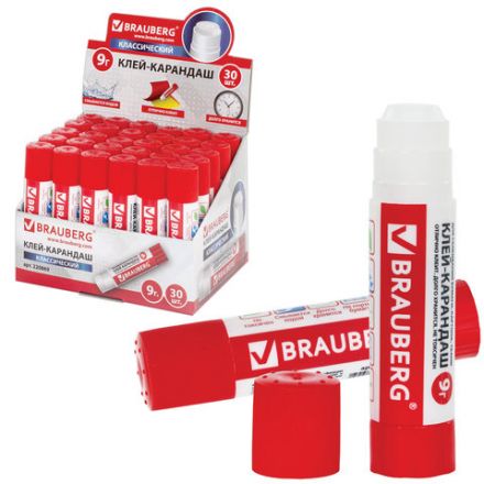 Клей-карандаш BRAUBERG, 9 г, 220869 Клей-карандаш BRAUBERG, 9 г, 220869