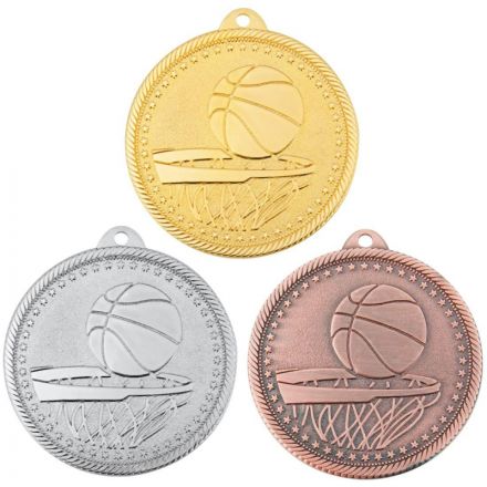 Медаль 3шт/наб баскетбол 50 мм золото, серебро, бронза MK299abc