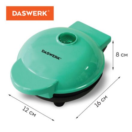 Электровафельница антипригарная для венских и бельгийских вафель, d 12 см, 350 Вт, DASWERK (ДАСВЕРК), WM-3, 455650