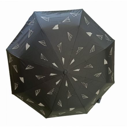 Зонт полный автомат, Самолетики, черный, HD-U28 black Зонт полный автомат, Самолетики, черный, HD-U28 black