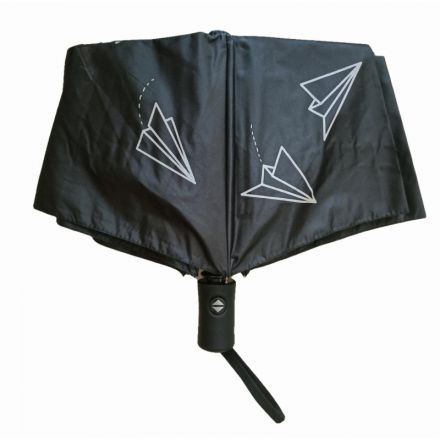 Зонт полный автомат, Самолетики, черный, HD-U28 black Зонт полный автомат, Самолетики, черный, HD-U28 black