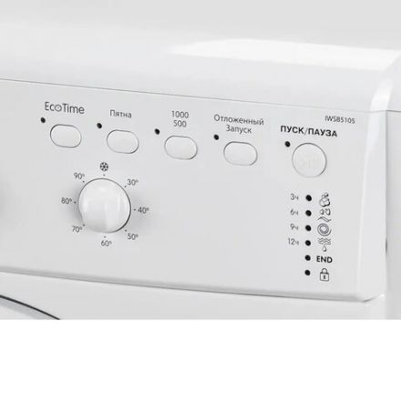Стиральная машина INDESIT IWSB 5105, 1000 об/мин, 5 кг, фронтальная загрузка, 16 программ, белая, 869990629100 Стиральная машина INDESIT IWSB 5105, 1000 об/мин, 5 кг, фронтальная загрузка, 16 программ, белая, 869990629100