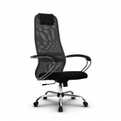 Кресло Метта SU-BK-8 темно-серое/черное Ch