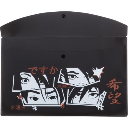 Папка-конверт на кнопке А4 №1 School Аниме Комикс, 180 мкм, 3шт/уп