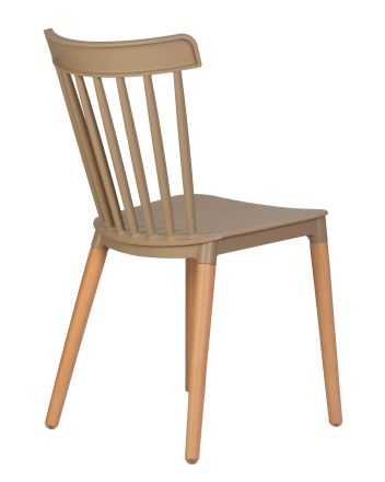 Стул обеденный DOBRIN THEO, ножки светлый бук, цвет бежевый (GR-03) Стул обеденный DOBRIN THEO, ножки светлый бук, цвет бежевый (GR-03)