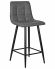 Стул полубарный DOBRIN OLIVIA, черные матовые ножки, серая антрацитовая винтажная экокожа (RU-08) Стул полубарный DOBRIN OLIVIA, черные матовые ножки, серая антрацитовая винтажная экокожа (RU-08)