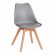 Стул Tetchair TULIP (mod. 73-1) дерево/пластик/экокожа, 47,5x55x80 см, Серый (Grey)