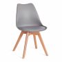 Стул Tetchair TULIP (mod. 73-1) дерево/пластик/экокожа, 47,5x55x80 см, Серый (Grey)