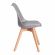 Стул Tetchair TULIP (mod. 73-1) дерево/пластик/экокожа, 47,5x55x80 см, Серый (Grey)