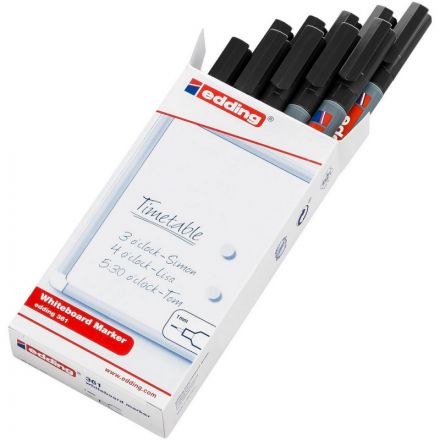 Маркер для белых досок EDDING 361/1, 1 мм, черный Маркер для белых досок EDDING 361/1, 1 мм, черный