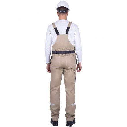 Полукомбинезон лет муж ТУРБО SAFETY (Пком652) беж/т-сер (120-124, 170-176)