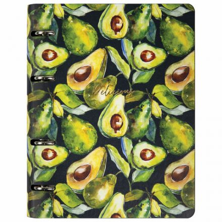 Тетрадь на кольцах А5 (180х220 мм), 80 листов, под кожу, клетка, тиснение фольгой, BRAUBERG VISTA, Avocado, 112130 Тетрадь на кольцах А5 (180х220 мм), 80 листов, под кожу, клетка, тиснение фольгой, BRAUBERG VISTA, Avocado, 112130