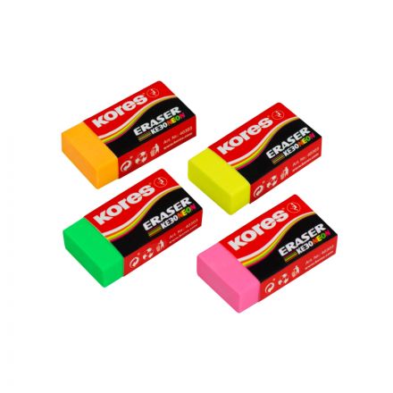 Ластик Kores прямоугольный КЕ-30 1/3 шт., блистер в ассортименте Ластик Kores прямоугольный КЕ-30 1/3 шт., блистер в ассортименте