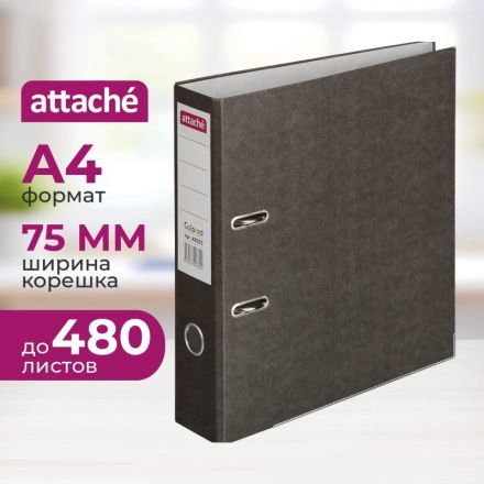 Папка-регистратор Attache Colored 75 мм черная Папка-регистратор Attache Colored 75 мм черная