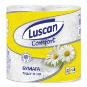 Бумага туалетная Luscan Comfort 2сл бел с жел тисн ромаш 100%цел 21,9м4р/уп