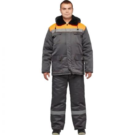 Костюм зим муж (куртка, пк) з35 сер/оранж 136-140/182-188 (Арсенал-СП)