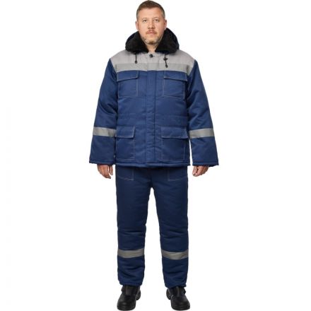 Костюм рабочий зимний з35-КБР синий/серый (р.56-58) 182-188 Костюм рабочий зимний з35-КБР синий/серый (р.56-58) 182-188