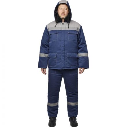 Костюм рабочий зимний з35-КБР синий/серый (р.56-58) 182-188 Костюм рабочий зимний з35-КБР синий/серый (р.56-58) 182-188