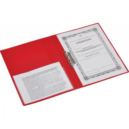 Папка с зажимом Attache А4 0.7 мм красная (до 150 листов, с карманом для CD и визиток) Папка с зажимом Attache А4 0.7 мм красная (до 150 листов, с карманом для CD и визиток)