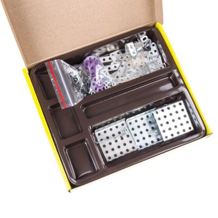 Конструктор металлический ЮНЛАНДИЯ "Для уроков труда №5", развивающий, 155 элементов, 104683 Конструктор металлический ЮНЛАНДИЯ "Для уроков труда №5", развивающий, 155 элементов, 104683