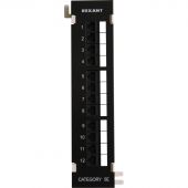 Патч-панель коммутационная REXANT (04-0020)настен.12 порт.UTP,RJ-45,CAT 5e