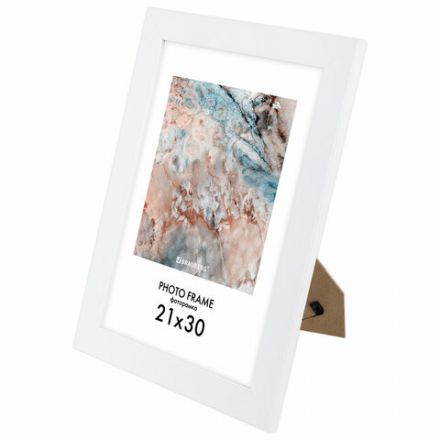 Рамка 21х30 см небьющаяся, КОМПЛЕКТ 3 шт., багет 29 мм, МДФ, BRAUBERG "Basic", белая, 391260 Рамка 21х30 см небьющаяся, КОМПЛЕКТ 3 шт., багет 29 мм, МДФ, BRAUBERG "Basic", белая, 391260