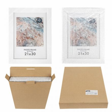 Рамка 21х30 см небьющаяся, КОМПЛЕКТ 3 шт., багет 29 мм, МДФ, BRAUBERG "Basic", белая, 391260 Рамка 21х30 см небьющаяся, КОМПЛЕКТ 3 шт., багет 29 мм, МДФ, BRAUBERG "Basic", белая, 391260