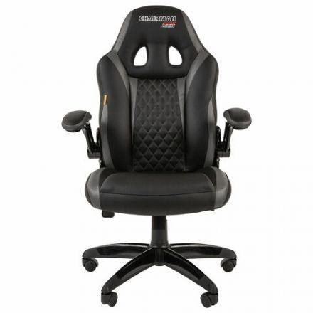 Кресло компьютерное СН GAME 15, экокожа, черное/серое, 7022780 Кресло компьютерное СН GAME 15, экокожа, черное/серое, 7022780