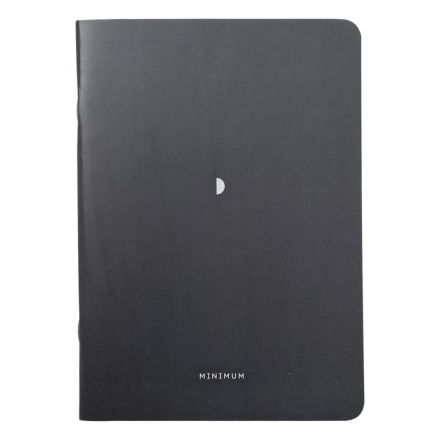 Бизнес-тетрадь А5, 40л. клетка, скрепка, 150х210мм Minimalism черный N2505