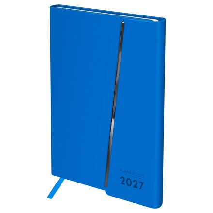 Ежедневник датированный 2027г., А5, 176л., твердый переплет, кожзам Soft touch, BG "Magnet. Blue", синий, магнитный клапан