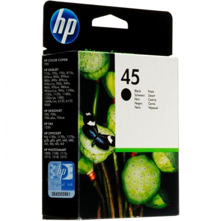 Картридж струйный HP 45 51645AE черный повышенной емкости оригинальный