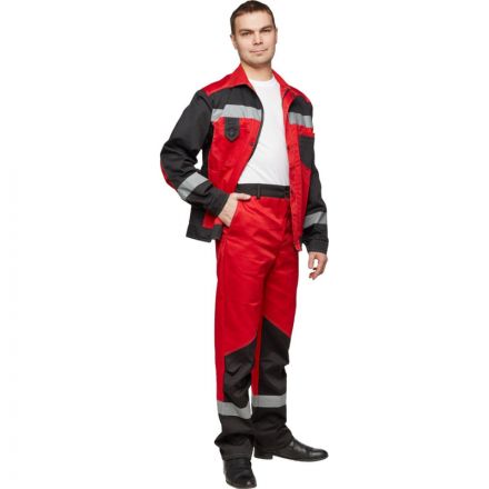 Костюм рабочий летний мужской л21-КБР красн/черн. (р.60-62) 170-176 Костюм рабочий летний мужской л21-КБР красн/черн. (р.60-62) 170-176