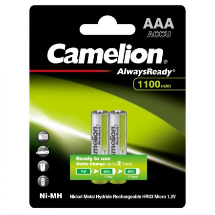 Аккумулятор Camelion Always Ready AAA 2шт/бл(NH-AAA1100BP2,1.2В) (15037) Аккумулятор Camelion Always Ready AAA 2шт/бл(NH-AAA1100BP2,1.2В) (15037)