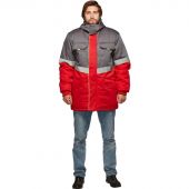 Куртка рабочая зимняя муж з43-КУ  сер/красн р.44-46/182-188 (серия З)