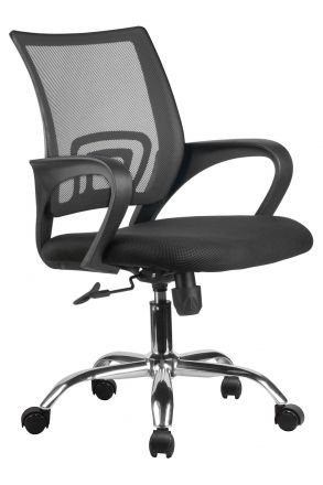 Кресло RCH 8085JE Чёрная сетка/Хром крестовина Кресло RCH 8085JE Чёрная сетка/Хром крестовина
