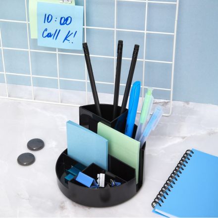 Подставка для канцелярских мелочей Attache Профи черная 7 отделений Подставка для канцелярских мелочей Attache Профи черная 7 отделений