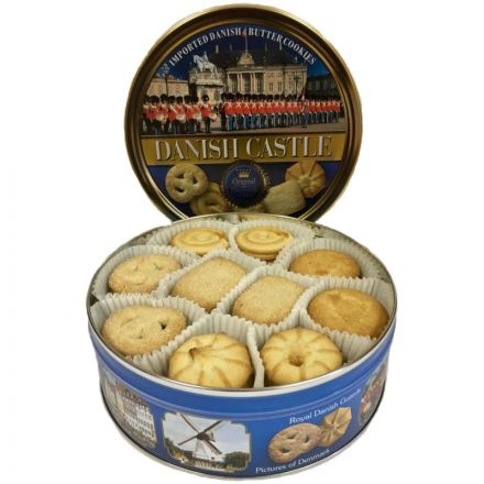 Печенье сдобное Bisquini Замки Дании ж/б, 454г