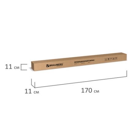 Экран проекционный настенный (150х150 см), матовый, 1:1, BRAUBERG "WALL", 236725 Экран проекционный настенный (150х150 см), матовый, 1:1, BRAUBERG "WALL", 236725