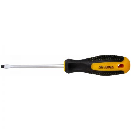 Отвертка Ultima SL6,0х150 мм, CrV, 2-х компонент. рукоятка anti slip 124016 Отвертка Ultima SL6,0х150 мм, CrV, 2-х компонент. рукоятка anti slip 124016