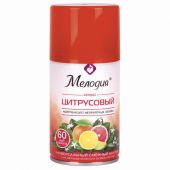 Сменный баллон 250 мл МЕЛОДИЯ "Цитрусовый", для автоматических освежителей, универсальный, 605229 Сменный баллон 250 мл МЕЛОДИЯ "Цитрусовый", для автоматических освежителей, универсальный, 605229