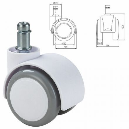 Колеса (ролики) BRABIX для кресла, прорезиненные, SLIM, КОМПЛЕКТ 5 шт., шток d 11 мм, белые, 533086 Колеса (ролики) BRABIX для кресла, прорезиненные, SLIM, КОМПЛЕКТ 5 шт., шток d 11 мм, белые, 533086